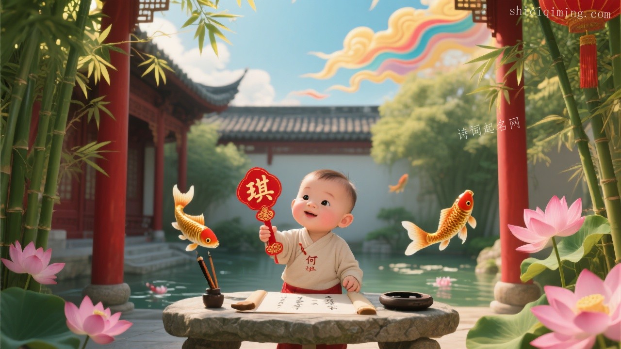 何姓男孩带琪字名字精选：吉祥寓意与取名技巧
