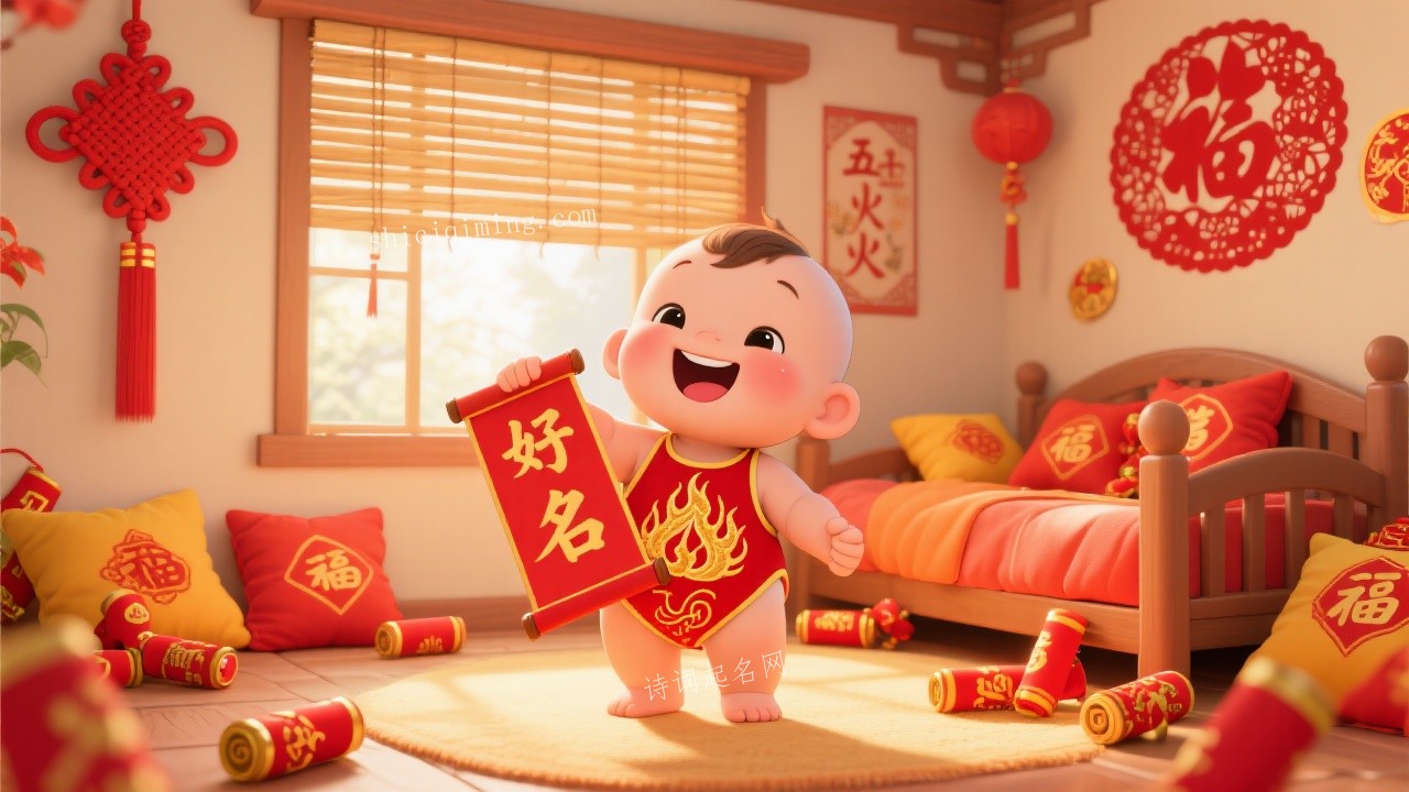 五行属火男孩吉祥好名推荐：聪明伶俐又好听的宝宝名字精选