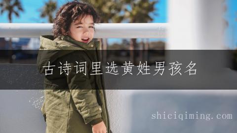 古诗词里选黄姓男孩名 寄愿平安喜乐