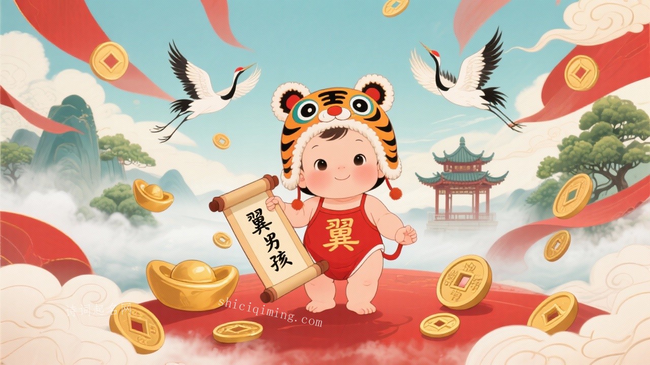 带翼字的洋气男孩名字，超好听的宝宝命名精选